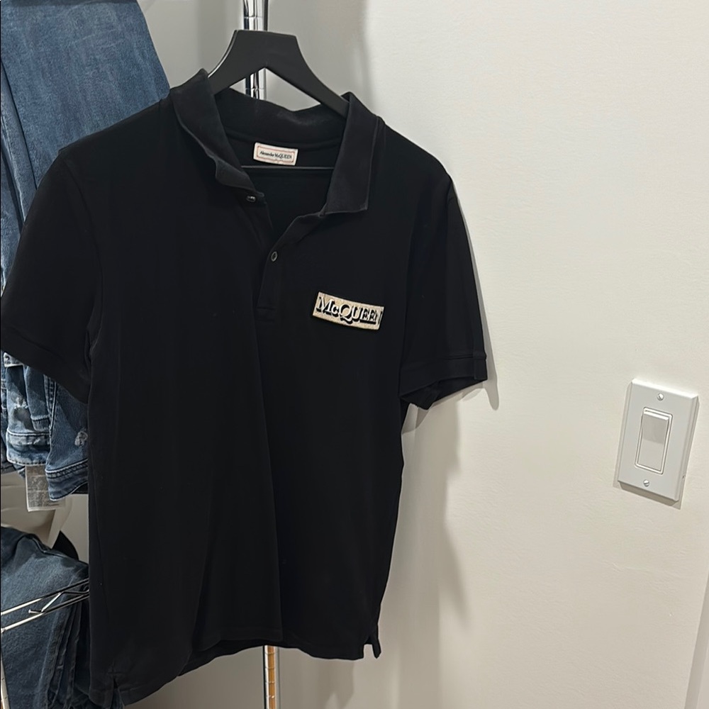 Alexander McQueen Black Polo Shirt